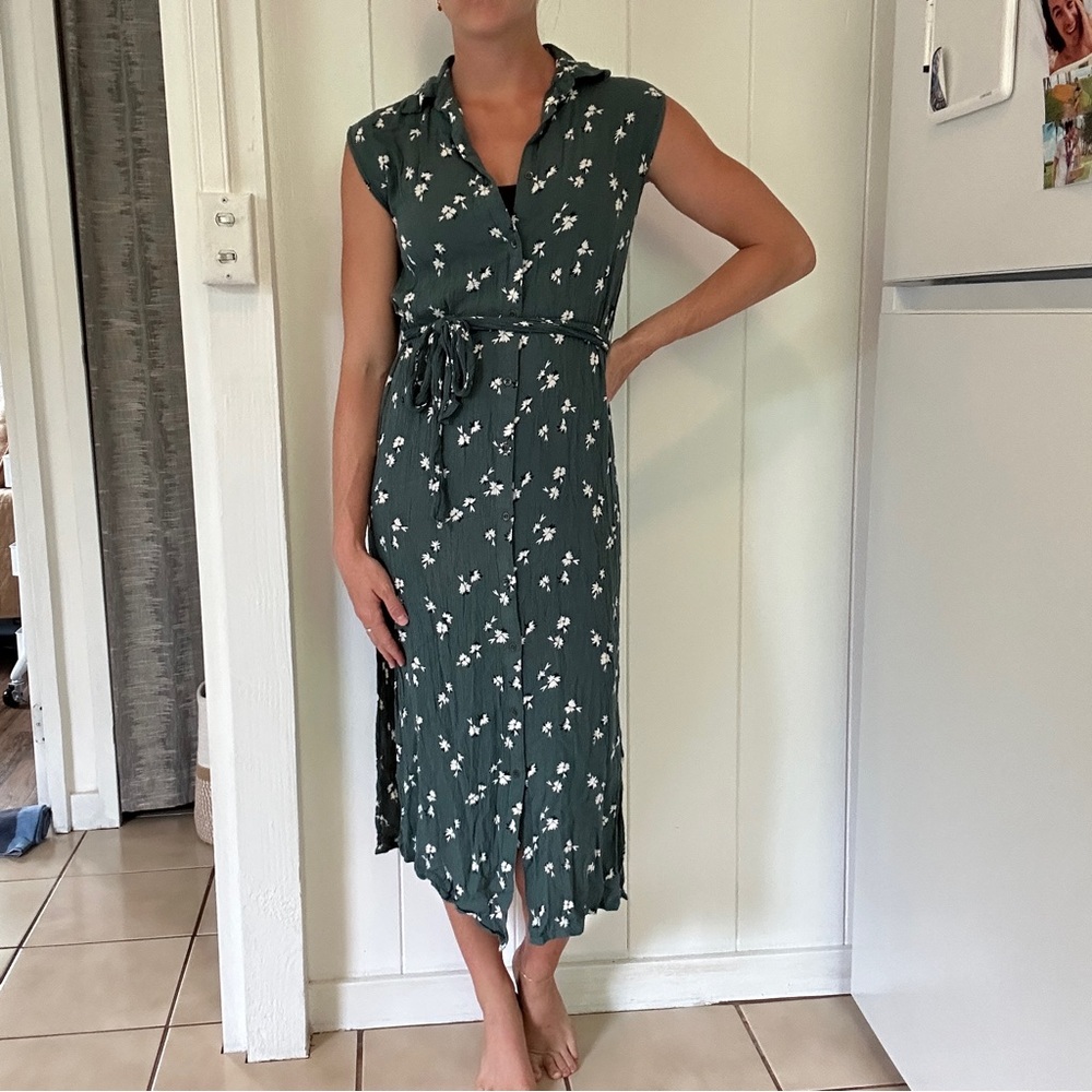 Billabong Green Floral Midi Dress
